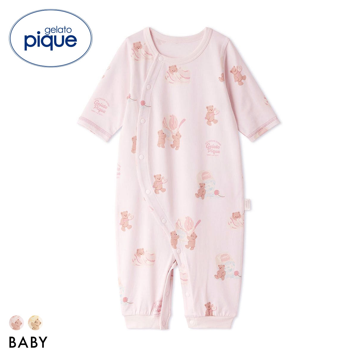 ジェラートピケ キッズアンドベイビー ベビー 新生児 アイスクリームベア柄2WAYオール ジェラピケ gelato pique Kids＆Baby BABY