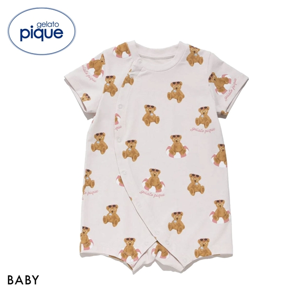ジェラートピケ キッズアンドベイビー ベビー 接触冷感 サマーベア柄ロンパース ジェラピケ ルームウェア gelato pique Kids＆Baby BABY