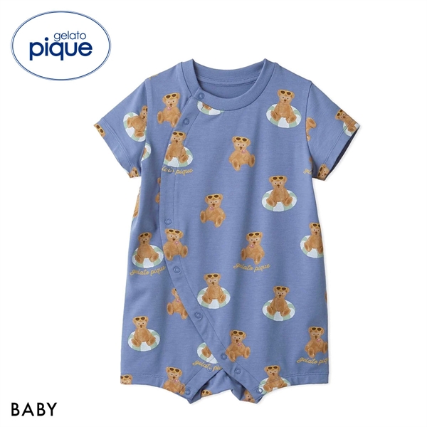 ジェラートピケ キッズアンドベイビー ベビー 接触冷感 サマーベア柄ロンパース ジェラピケ ルームウェア gelato pique Kids＆Baby BABY