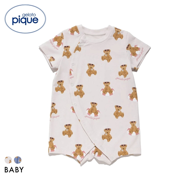 ジェラートピケ キッズアンドベイビー ベビー 接触冷感 サマーベア柄ロンパース ジェラピケ ルームウェア gelato pique Kids＆Baby BABY