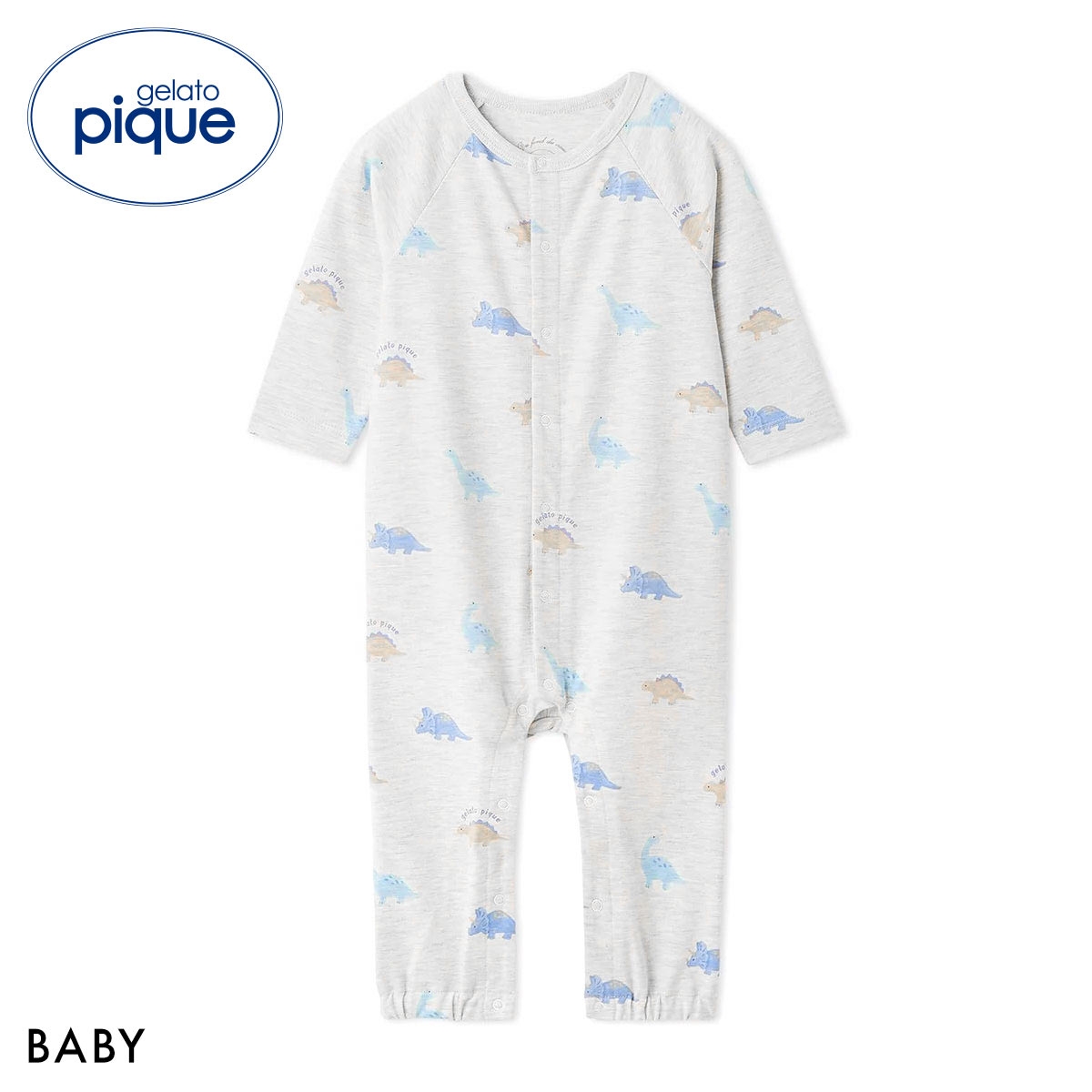 ジェラートピケ キッズアンドベイビー ベビー ダイナソー柄ロンパース ジェラピケ gelato pique Kids＆Baby BABY(GY-グレー-70)