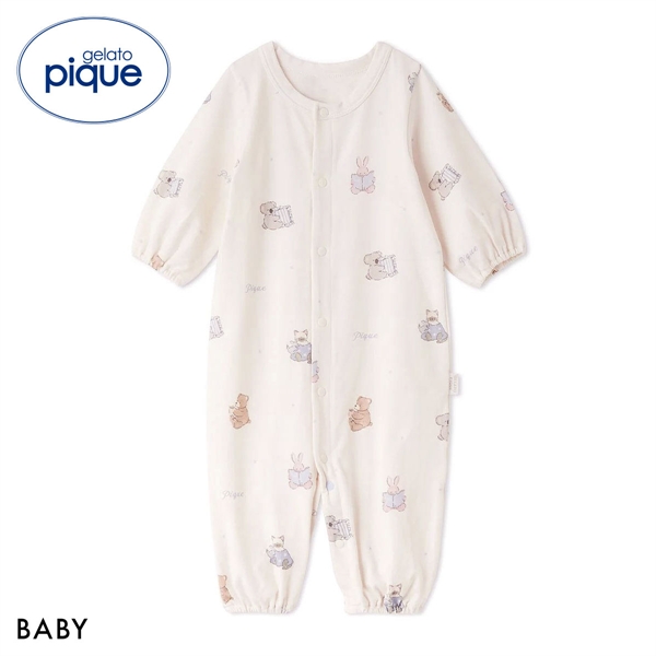 ジェラートピケ キッズアンドベイビー ベビー 新生児 おやすみアニマル柄2WAYオール ジェラピケ BABY gelato pique Kids＆Baby