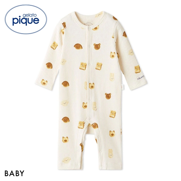 ジェラートピケ キッズアンドベイビー ベビー アニマルブレッド柄ロンパース ジェラピケ ルームウェア gelato pique Kids＆Baby BABY