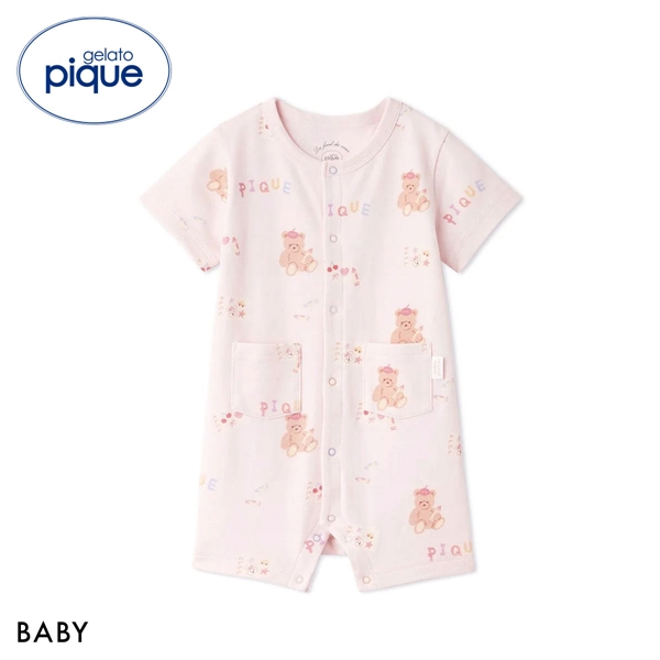 ジェラートピケ キッズアンドベイビー ベビー ドローイングベア柄ロンパース ジェラピケ gelato pique Kids＆Baby BABY