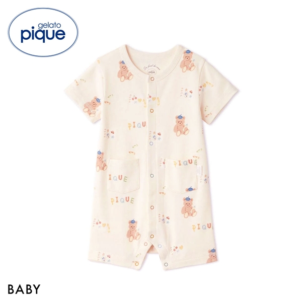 ジェラートピケ キッズアンドベイビー ベビー ドローイングベア柄ロンパース ジェラピケ gelato pique Kids＆Baby BABY