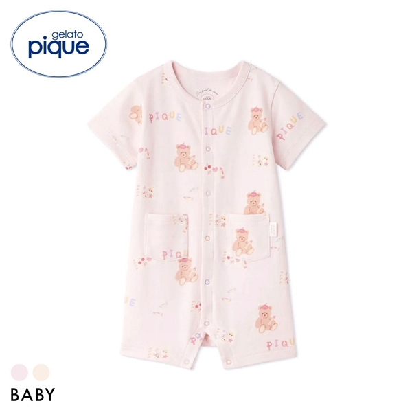 ジェラートピケ キッズアンドベイビー ベビー ドローイングベア柄ロンパース ジェラピケ gelato pique Kids＆Baby BABY