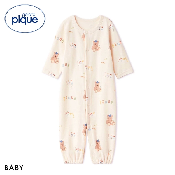 ジェラートピケ キッズアンドベイビー ベビー 新生児 ドローイングベア柄2WAYオール ジェラピケ gelato pique Kids＆Baby BABY