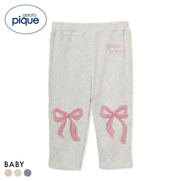 ジェラートピケ キッズアンドベイビー ベビー リブアップリケパンツ ジェラピケ ルームウェア パジャマ gelato pique Kids＆Baby BABY