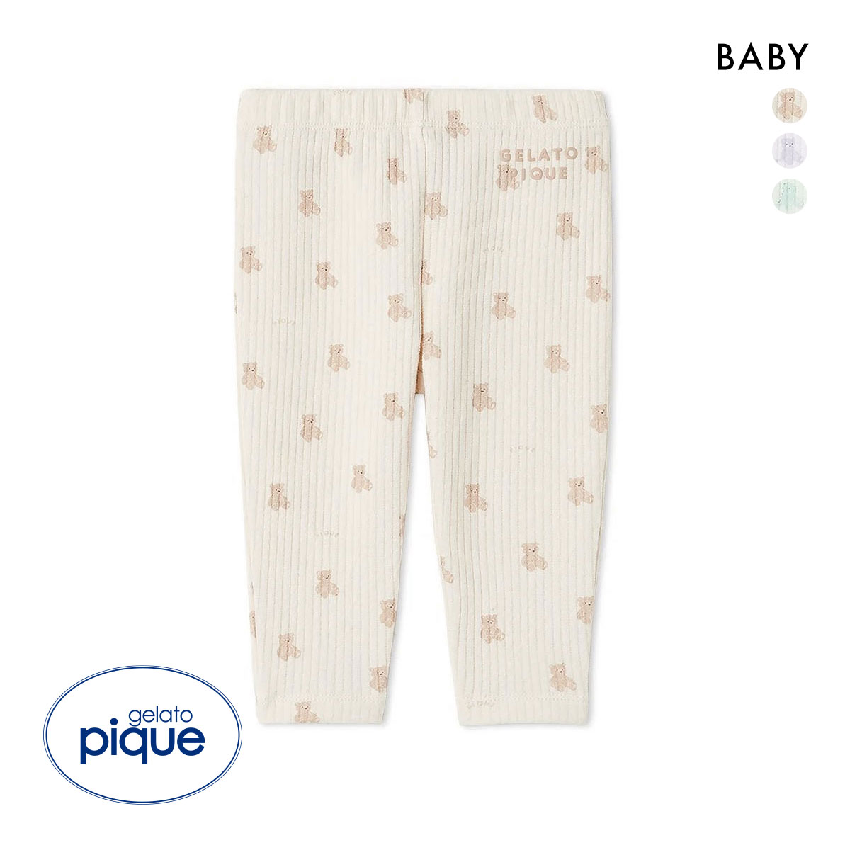 ジェラートピケ キッズアンドベイビー ベビー ぬいぐるみ柄レギンスパンツ ジェラピケ ルームウェア パジャマ gelato pique Kids＆Baby BABY(BE-ベージュ-80)