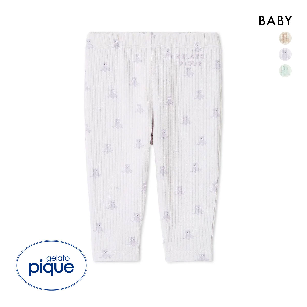 ジェラートピケ キッズアンドベイビー ベビー ぬいぐるみ柄レギンスパンツ ジェラピケ ルームウェア パジャマ gelato pique Kids＆Baby BABY(LV-ラベンダー-80)