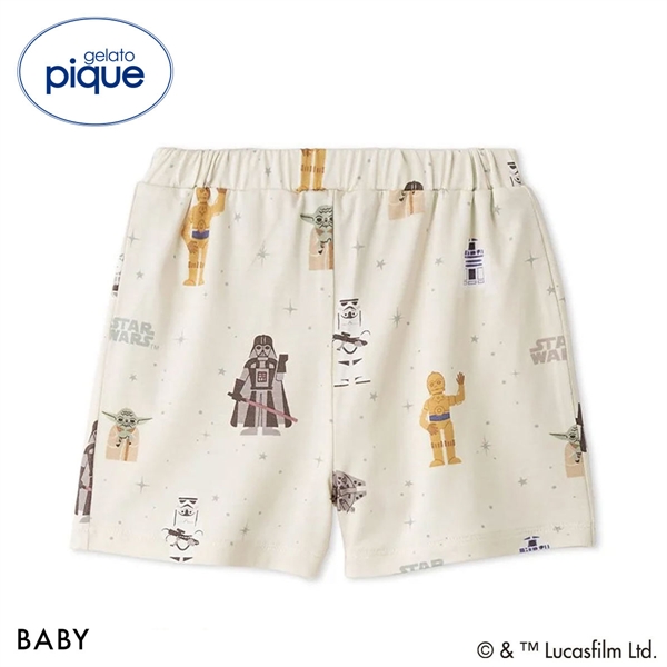ジェラートピケ STAR WARS キッズアンドベイビー ベビー 総柄ショートパンツ ジェラピケ スターウォーズ gelato pique BABY