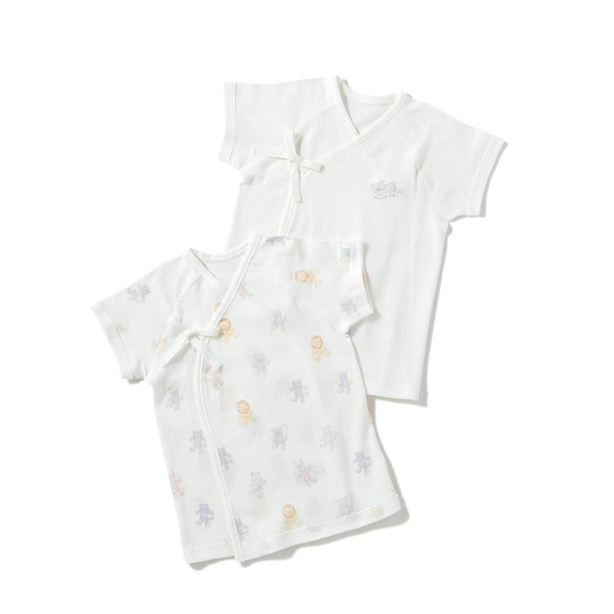 ジェラートピケ キッズアンドベイビー gelato pique Kids＆Baby【新生児】ぬいぐるみモチーフ短肌着 ジェラピケ(OW-オフホワイト-50)
