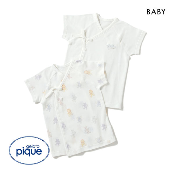 ジェラートピケ キッズアンドベイビー gelato pique Kids&Baby【新生児】ぬいぐるみモチーフ短肌着 ジェラピケ ジェラートピケ キッズアンドベイビー gelato pique Kids&Baby【新生児】ぬいぐるみモチーフ短肌着 ジェラピケ