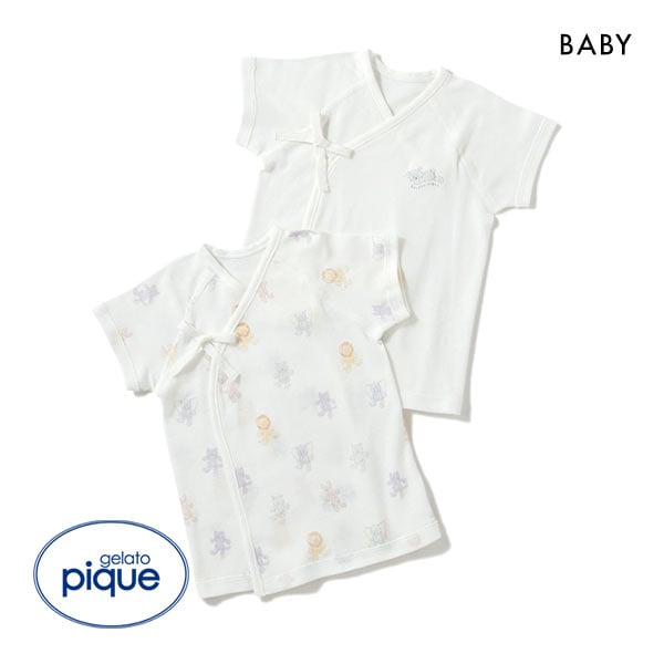 ジェラートピケ キッズアンドベイビー gelato pique Kids＆Baby【新生児】ぬいぐるみモチーフ短肌着 ジェラピケ