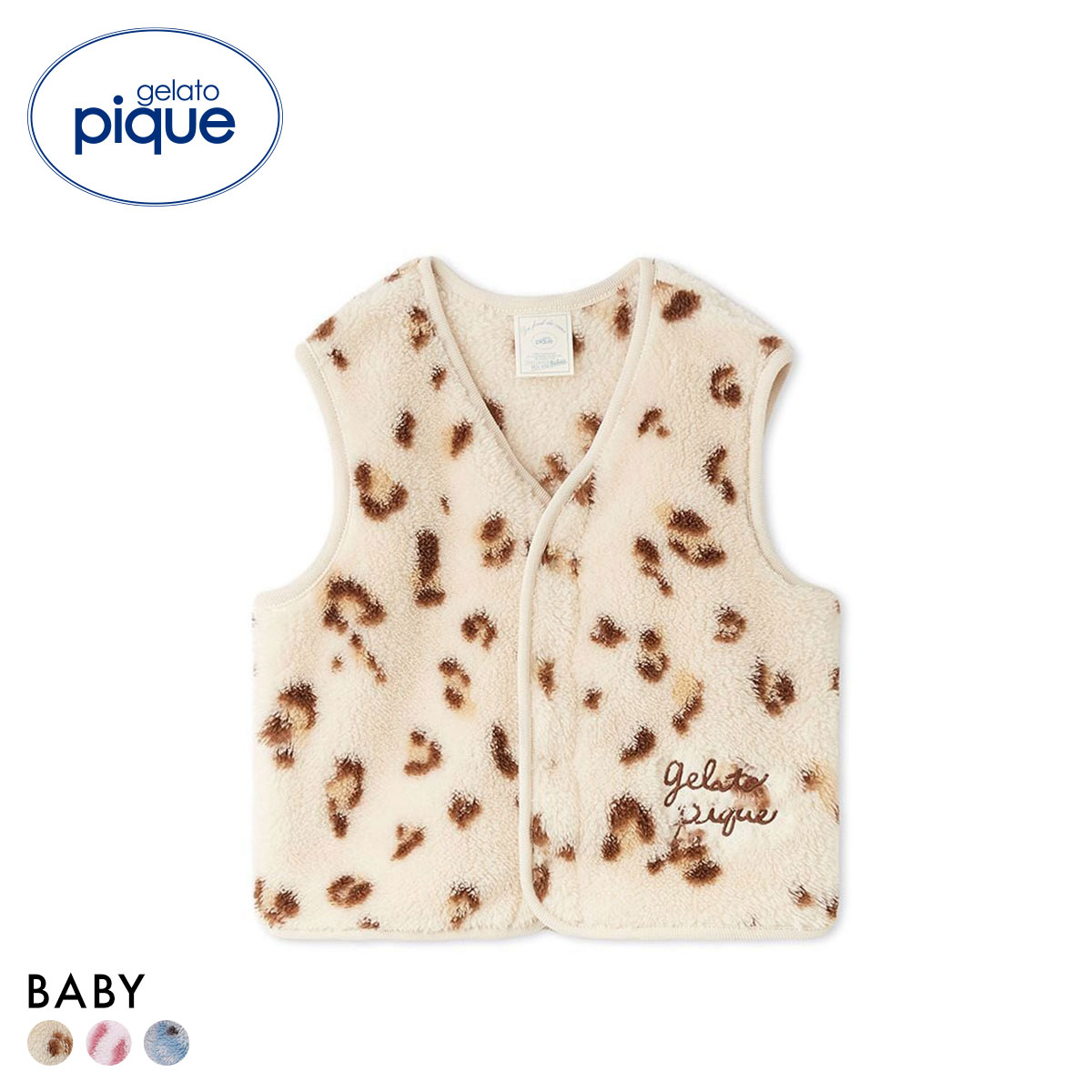 ジェラートピケ キッズアンドベイビー ベビー フリースベスト ジェラピケ ルームウェア gelato pique Kids＆Baby BABY(BE-ベージュ-70)