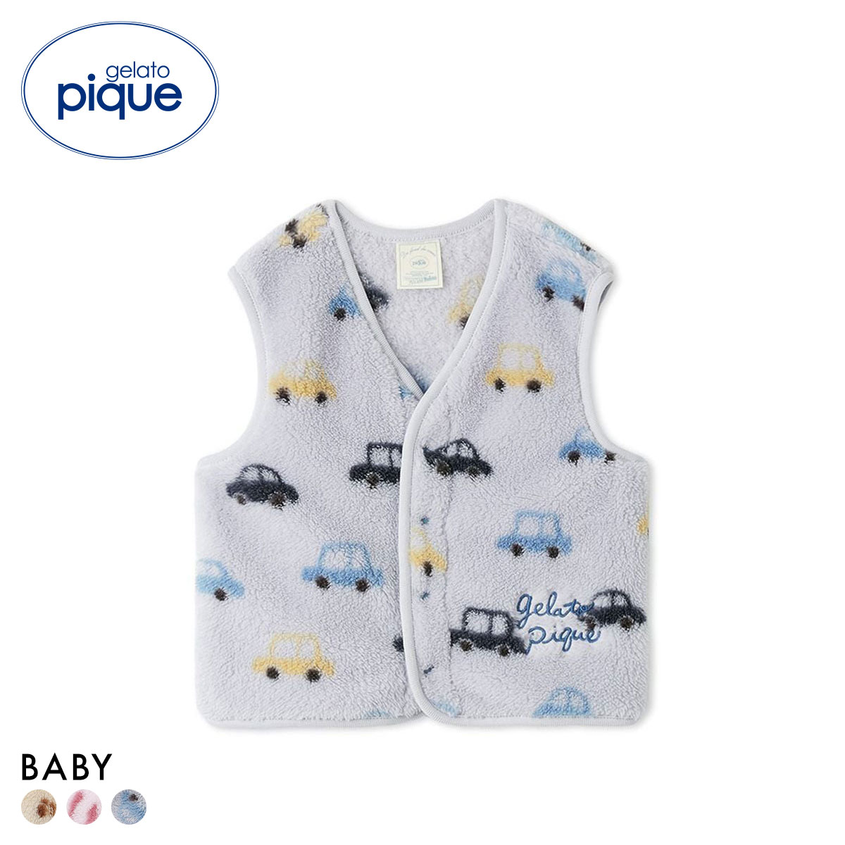 ジェラートピケ キッズアンドベイビー ベビー フリースベスト ジェラピケ ルームウェア gelato pique Kids＆Baby BABY(BU-ブルー-70)
