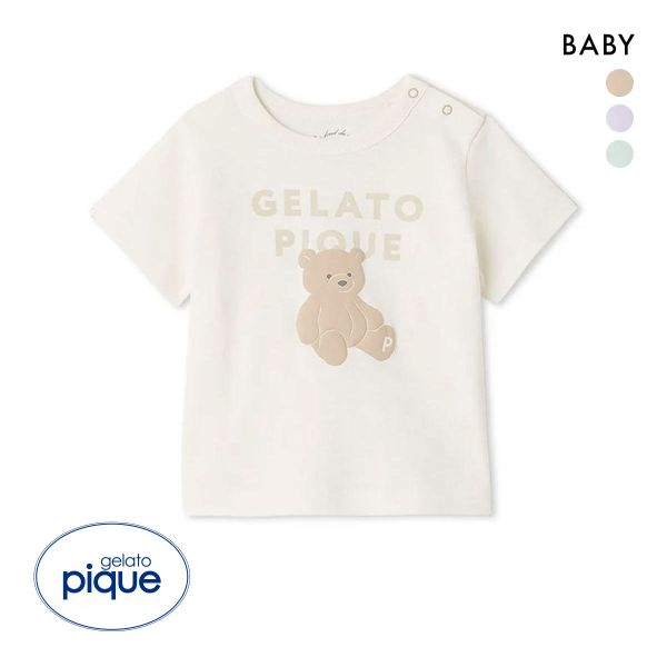 ジェラートピケ キッズアンドベイビー ベビー ぬいぐるみワンポイントTシャツ ジェラピケ ルームウェア gelato pique Kids＆Baby BABY