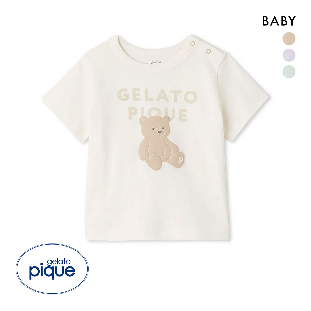 ジェラートピケ キッズアンドベイビー ベビー ぬいぐるみワンポイントTシャツ ジェラピケ ルームウェア gelato pique Kids＆Baby BABY