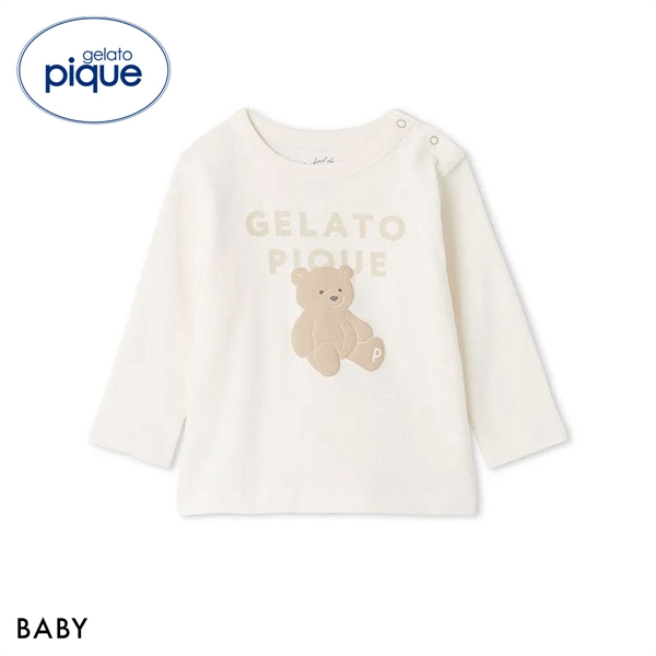 ジェラートピケ キッズアンドベイビー ベビー ぬいぐるみワンポイントロンT ジェラピケ ルームウェア パジャマ gelato pique Kids＆Baby BABY