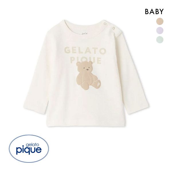 ジェラートピケ キッズアンドベイビー ベビー ぬいぐるみワンポイントロンT ジェラピケ ルームウェア パジャマ gelato pique Kids＆Baby BABY