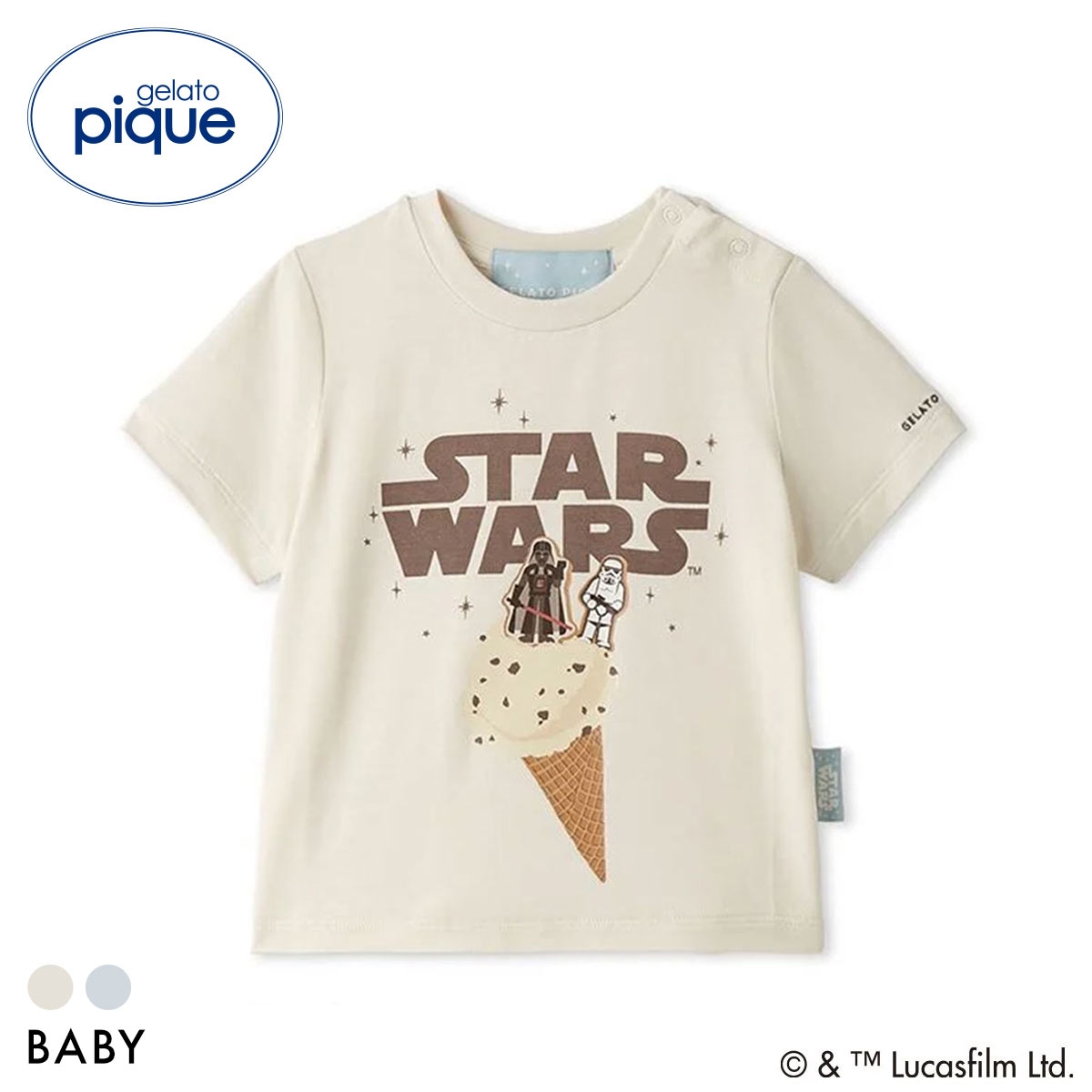 ジェラートピケ STAR WARS キッズアンドベイビー ベビー ワンポイントTシャツ ジェラピケ スターウォーズ gelato pique Kids＆Baby BABY