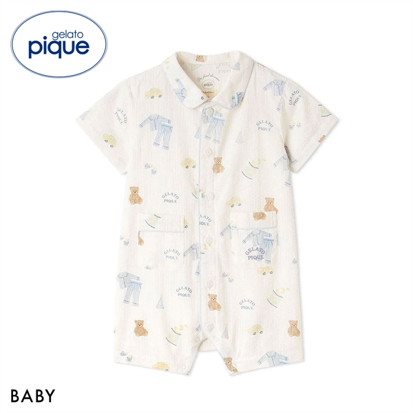 ジェラートピケ キッズアンドベイビー ベビー パジャマパーティー柄ロンパース ジェラピケ gelato pique Kids＆Baby BABY