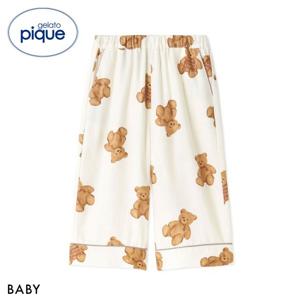 ジェラートピケ キッズアンドベイビー ベビー HOLIDAY BABY ベア柄ネルロングパンツ ジェラピケ gelato pique Kids＆Baby