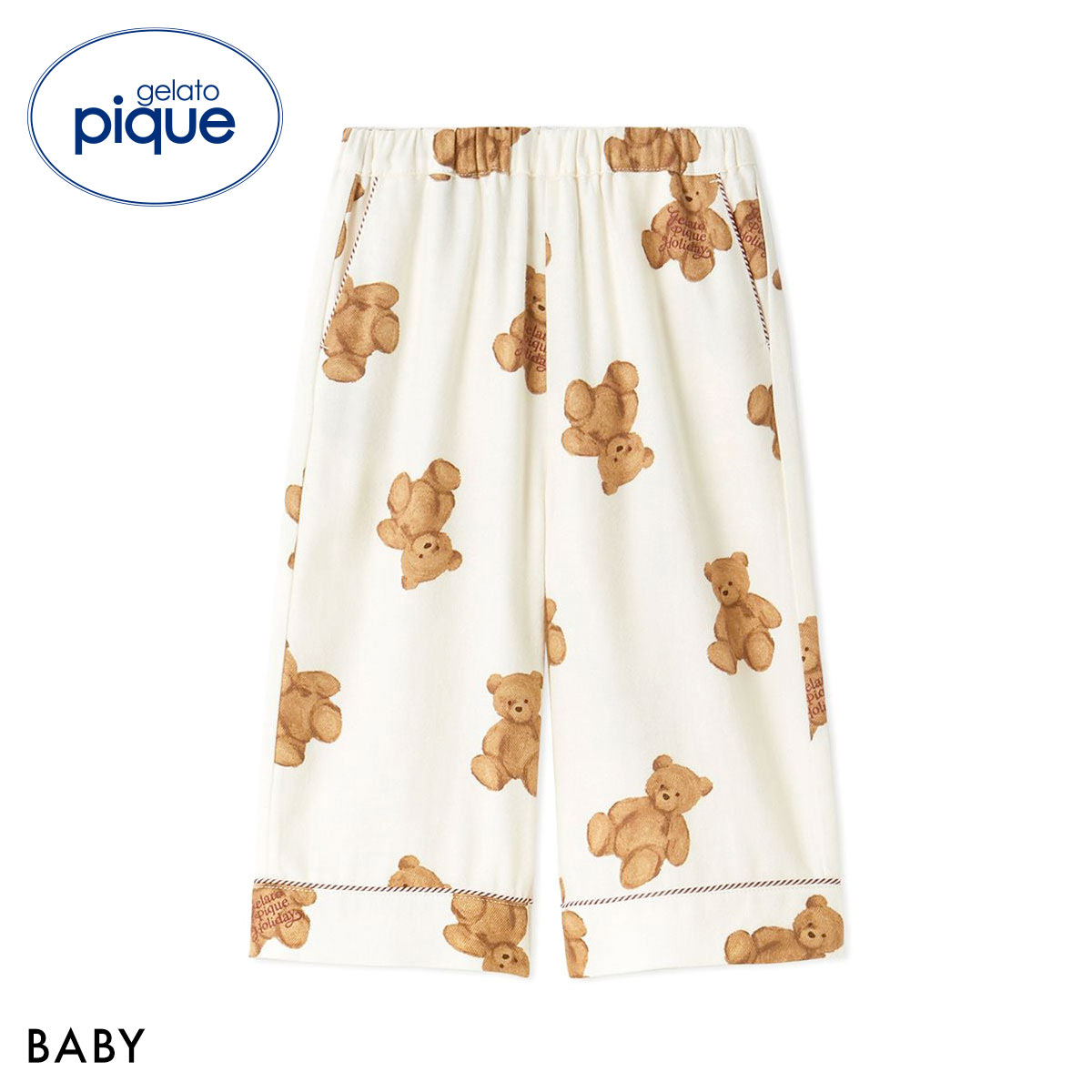 ジェラートピケ キッズアンドベイビー ベビー HOLIDAY BABY ベア柄ネルロングパンツ ジェラピケ gelato pique Kids＆Baby