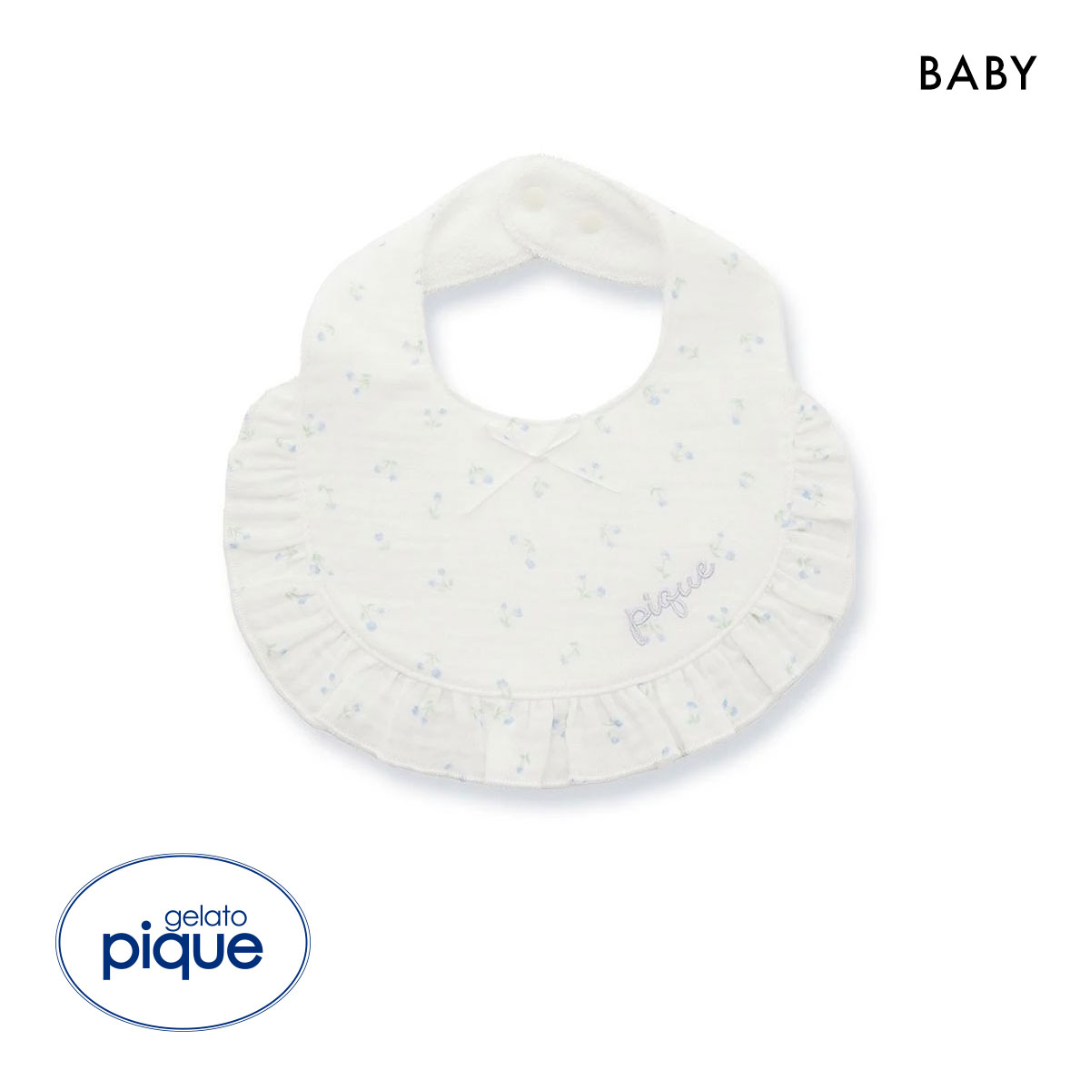 ジェラートピケ キッズアンドベイビー 販路限定 ベビー リトルフラワー柄ガーゼスタイ ジェラピケ gelato pique Kids＆Baby BABY(OW-オフホワイト-Free)