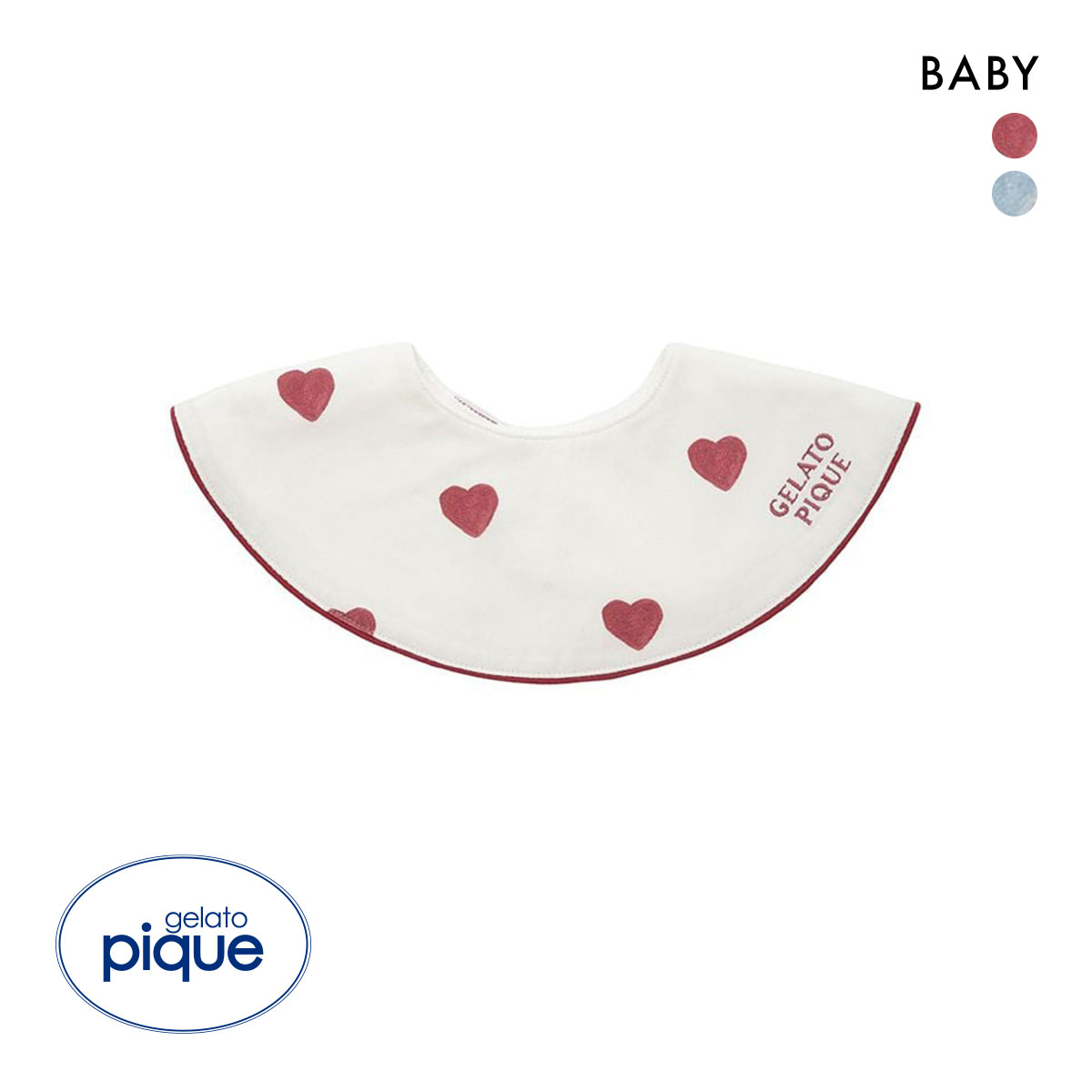 ジェラートピケ キッズアンドベイビー ベビー ハート柄スタイ ジェラピケ gelato pique Kids＆Baby BABY(RE-レッド-Free)