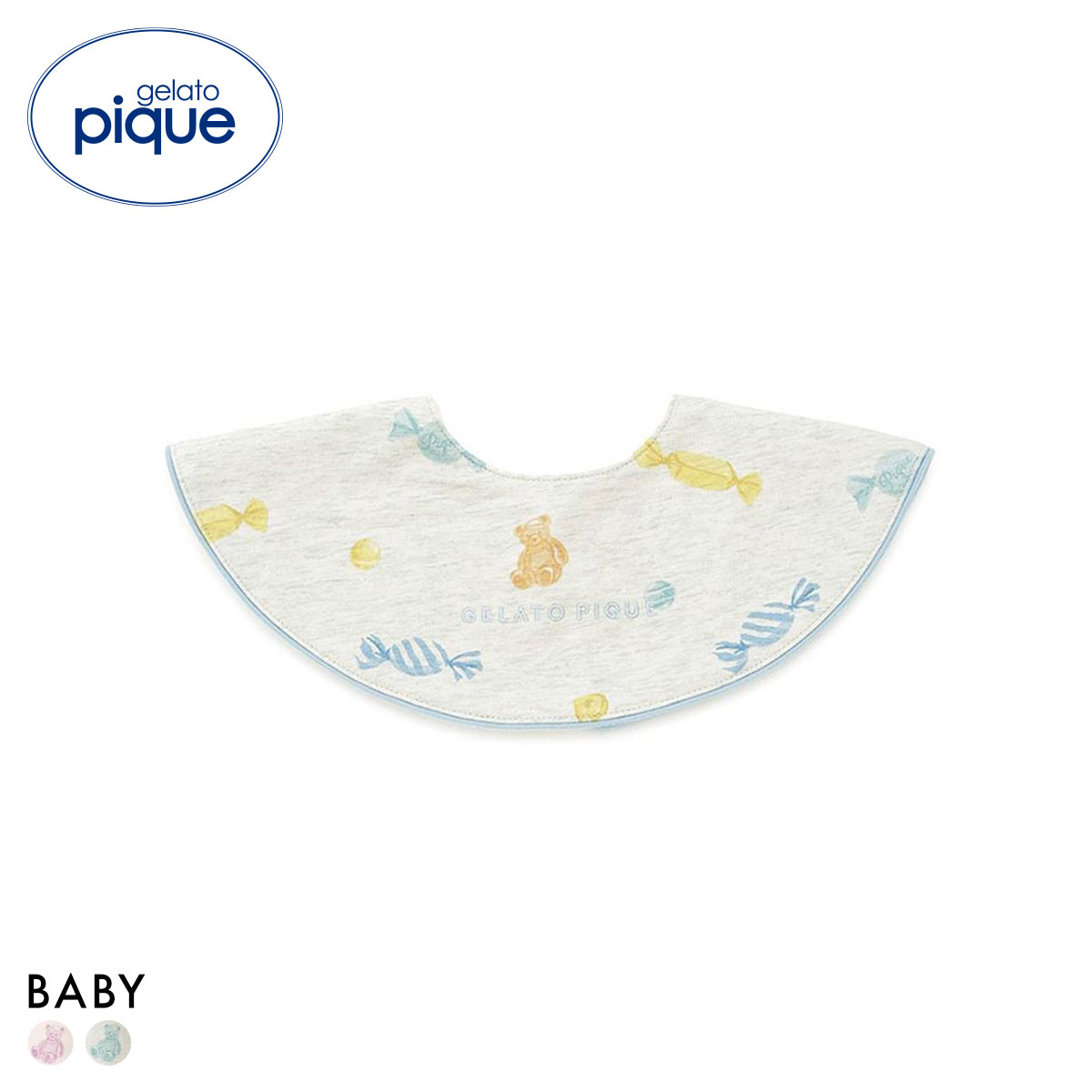 ジェラートピケ キッズアンドベイビー ベビー キャンディ柄スタイ ジェラピケ gelato pique Kids＆Baby BABY(GY-グレー-Free)