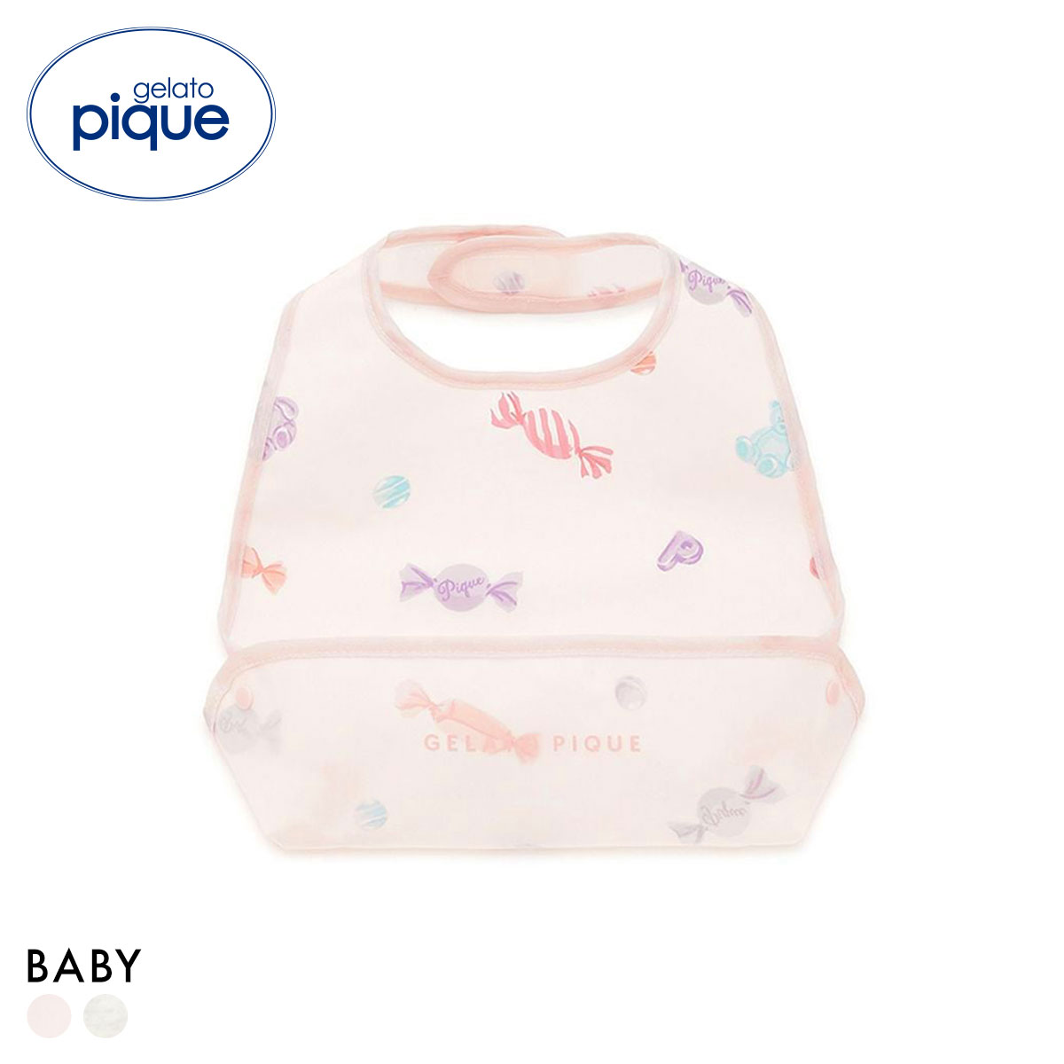 ジェラートピケ キッズアンドベイビー ベビー キャンディ柄お食事スタイ ジェラピケ gelato pique Kids＆Baby BABY(PI-ピンク-Free)