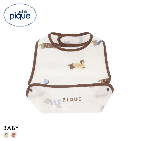 ジェラートピケ キッズアンドベイビー ベビー ダックスフンド柄お食事スタイ ジェラピケ gelato pique Kids＆Baby BABY