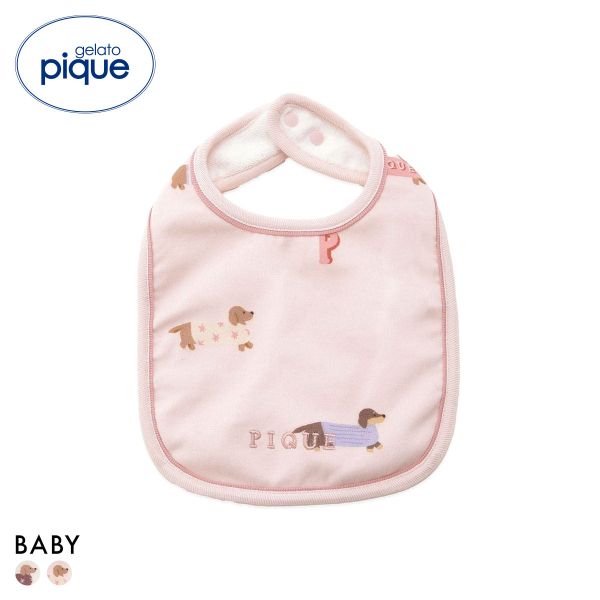 ジェラートピケ キッズアンドベイビー ベビー ダックスフンド柄スタイ ジェラピケ gelato pique Kids＆Baby BABY