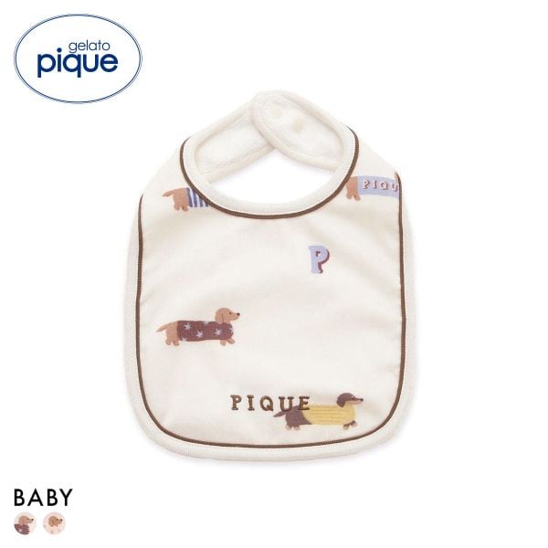 ジェラートピケ キッズアンドベイビー ベビー ダックスフンド柄スタイ ジェラピケ gelato pique Kids＆Baby BABY