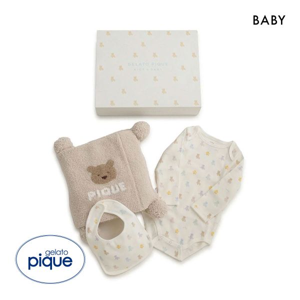 ジェラートピケ キッズアンドベイビー ベビー ベアブランケット&ボディースーツ&スタイ3点セット ギフトBOX ジェラピケ ルームウェア パジャマ