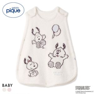 ジェラートピケ キッズアンドベイビー gelato pique Kids＆Baby PEANUTS PUPPIES BABY ベビモコスリーパー ジェラピケ ベビー