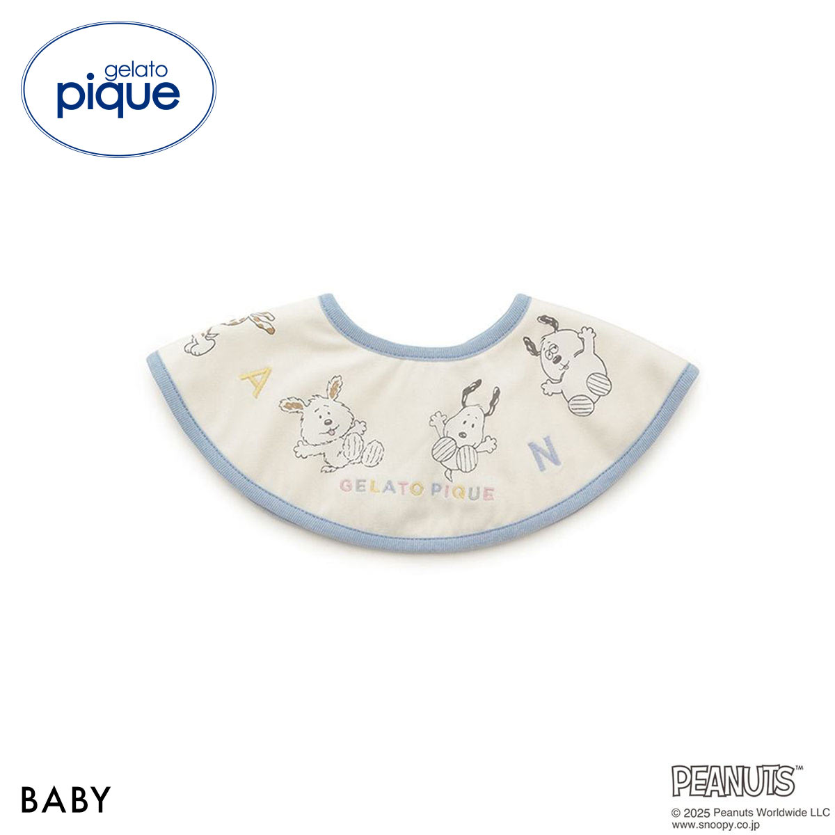ジェラートピケ キッズアンドベイビー gelato pique Kids＆Baby PEANUTS PUPPIES BABY ロゴスタイ ジェラピケ ベビー スヌーピー(CR-クリーム-Free)