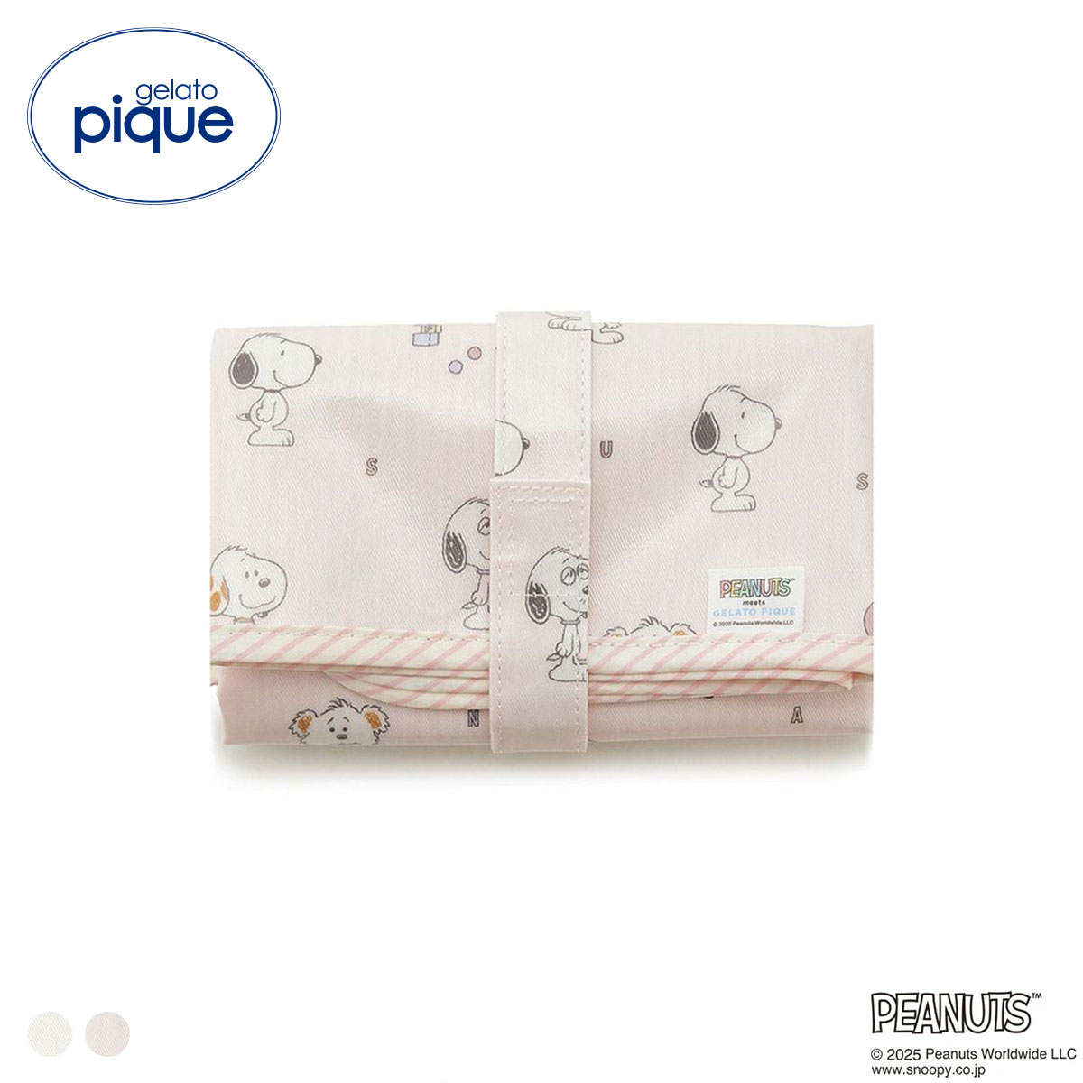 ジェラートピケ キッズアンドベイビー gelato pique PEANUTS PUPPIES 総柄おむつシート トイボックス柄 ジェラピケ スヌーピー(PI-ピンク-Free)