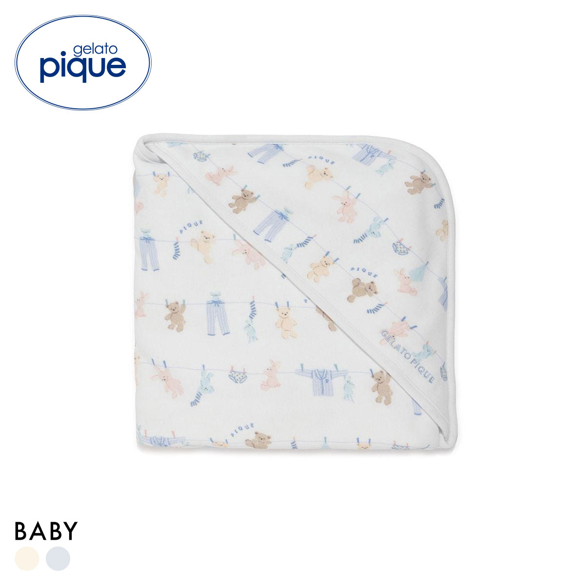 ジェラートピケ キッズアンドベイビー ベビー ウォッシングアニマル柄ブランケット ジェラピケ gelato pique Kids＆Baby BABY(BU-ブルー-Free)