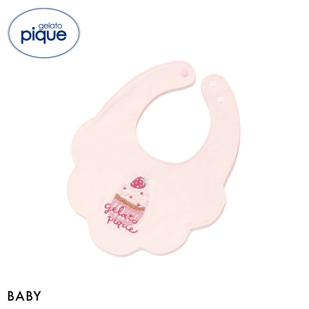 ジェラートピケ キッズアンドベイビー ベビー カップケーキ柄スタイ ジェラピケ gelato pique Kids＆Baby BABY(PI-ピンク-Free)