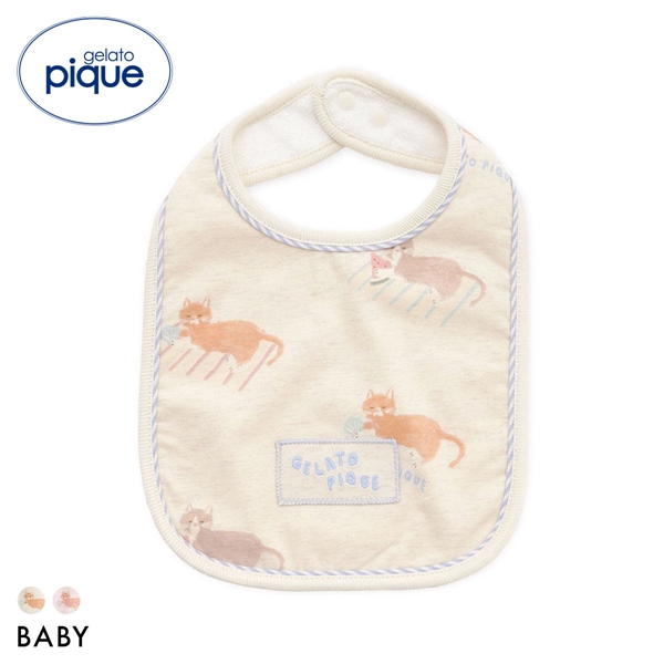 ジェラートピケ キッズアンドベイビー ベビー シーサイドキャット柄スタイ ジェラピケ gelato pique BABY