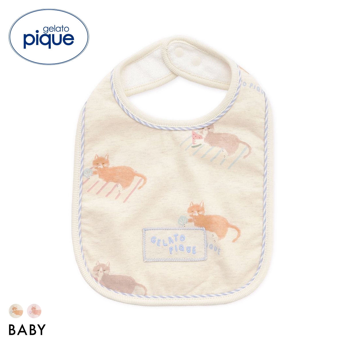 ジェラートピケ キッズアンドベイビー ベビー シーサイドキャット柄スタイ ジェラピケ gelato pique BABY