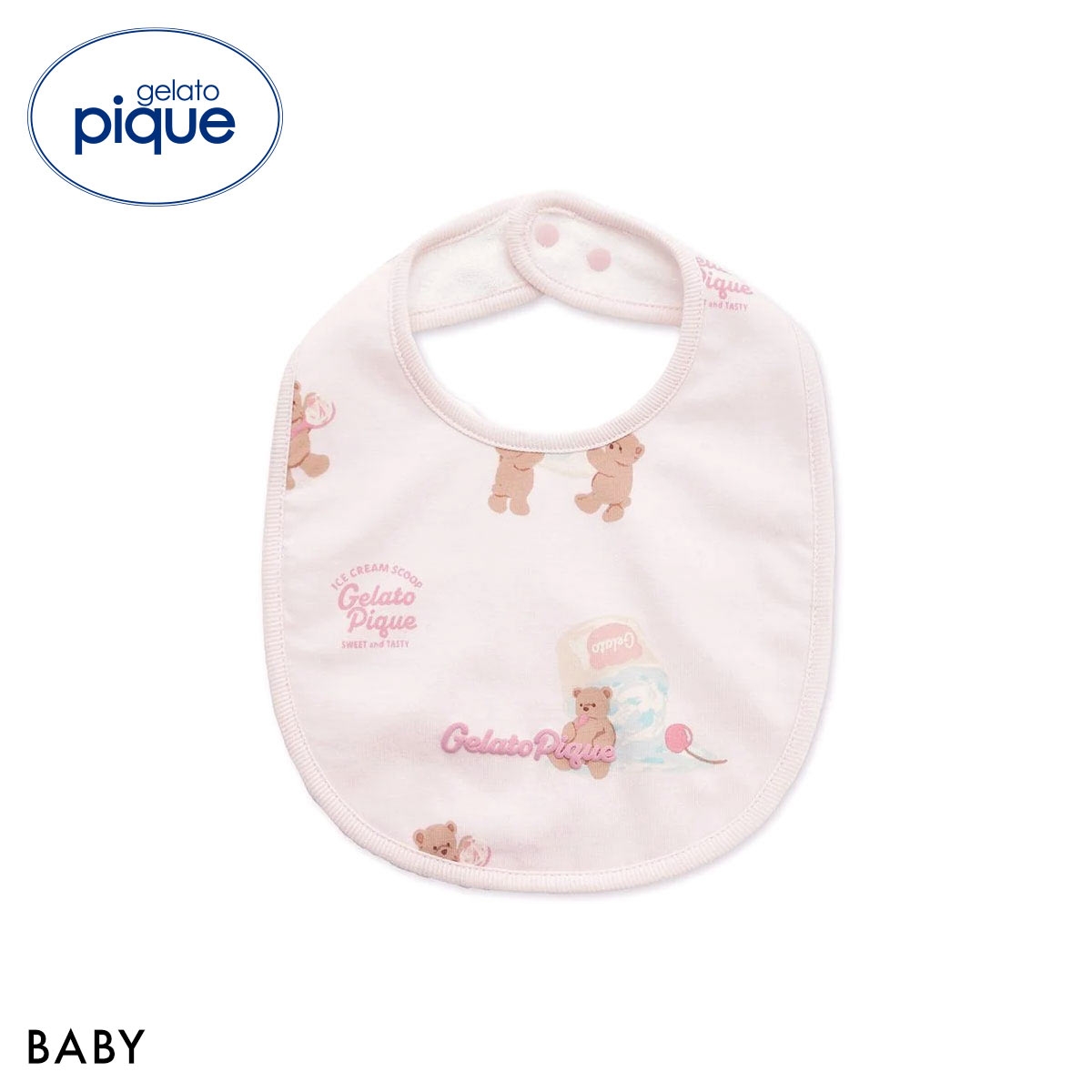 ジェラートピケ キッズアンドベイビー ベビー アイスクリームベア柄スタイ ジェラピケ gelato pique Kids＆Baby BABY(PI-ピンク-Free)