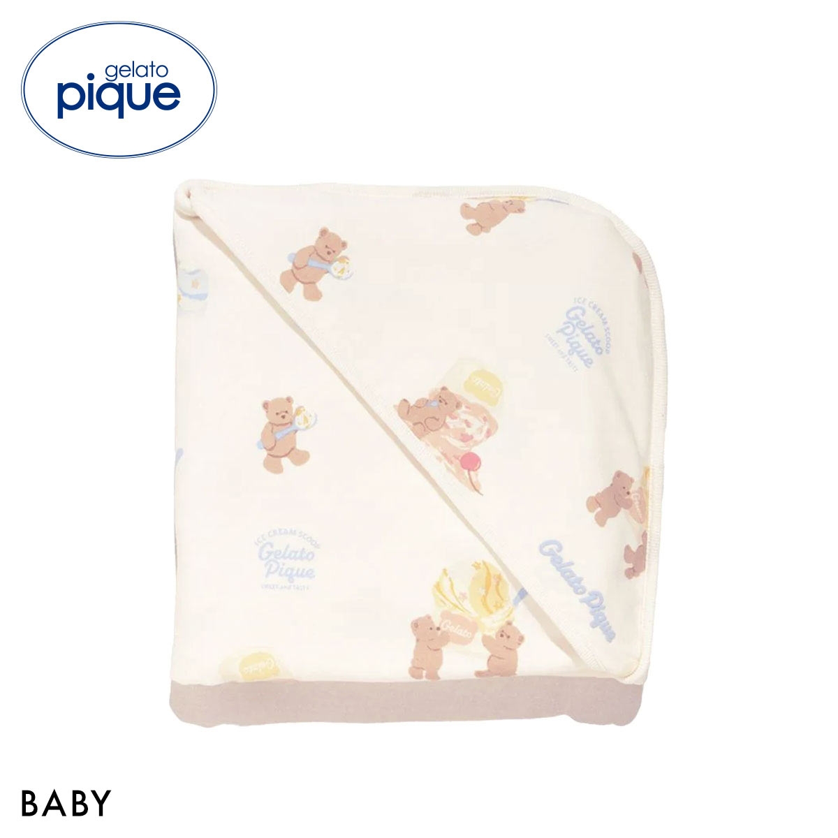ジェラートピケ キッズアンドベイビー ベビー アイスクリームベア柄ブランケット ジェラピケ gelato pique Kids＆Baby BABY(CR-クリーム-Free)