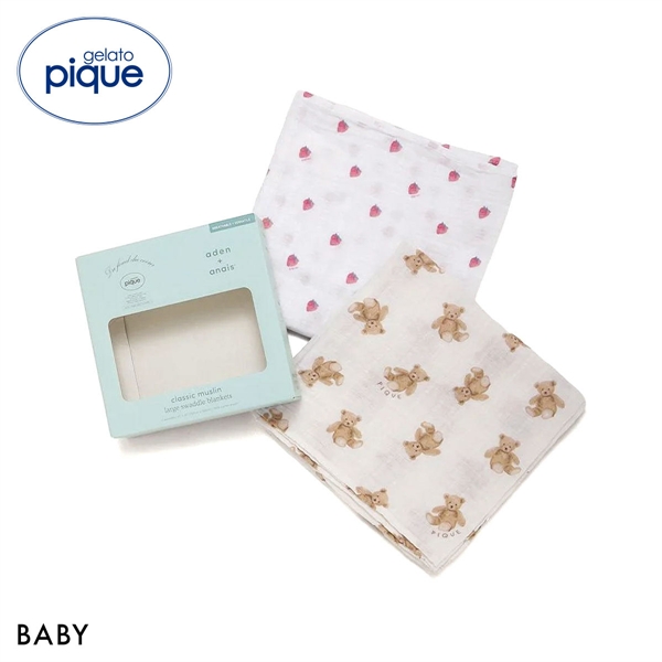 ジェラートピケ キッズアンドベイビー ベビー aden+anais BABY おくるみスワドル 2枚セット BOX付き ジェラピケ gelato pique Kids＆Baby Baby
