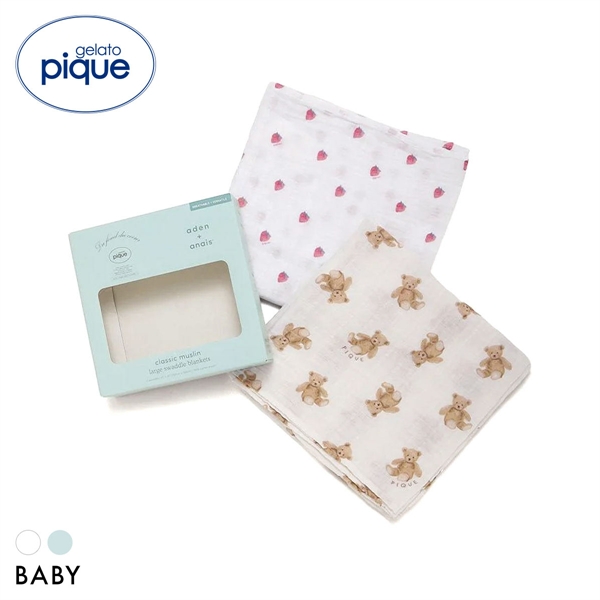 ジェラートピケ キッズアンドベイビー ベビー aden+anais BABY おくるみスワドル 2枚セット BOX付き ジェラピケ gelato pique Kids＆Baby Baby