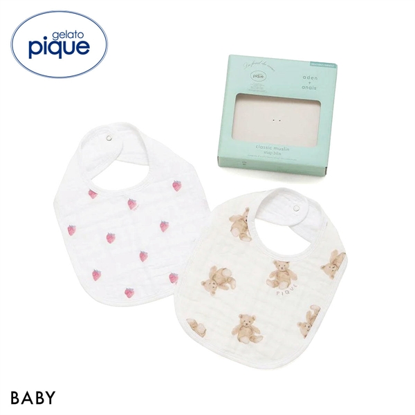ジェラートピケ キッズアンドベイビー ベビー aden+anais BABY スナップビブ 2枚セット BOX付き ジェラピケ gelato pique Kids＆Baby Baby