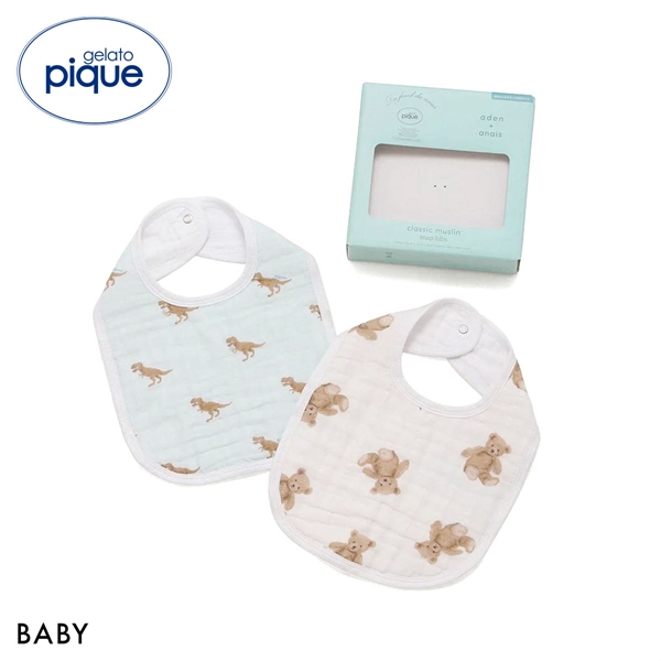 ジェラートピケ キッズアンドベイビー ベビー aden+anais BABY スナップビブ 2枚セット BOX付き ジェラピケ gelato pique Kids＆Baby Baby