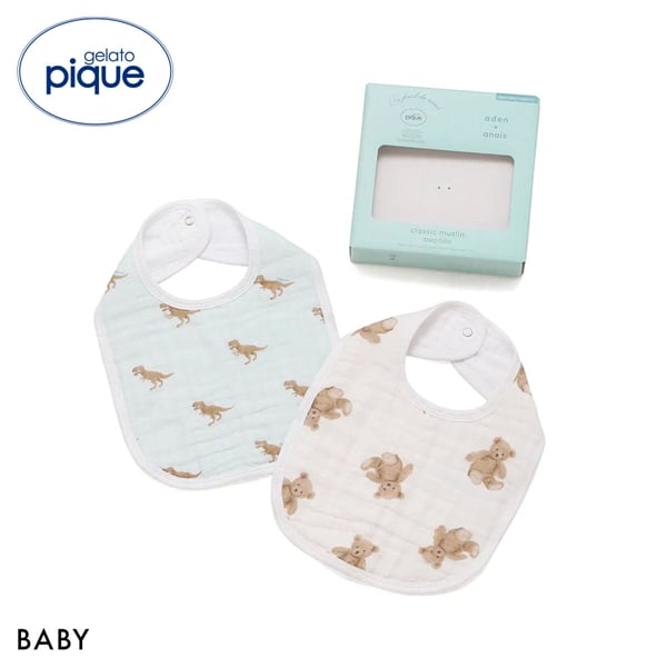 ジェラートピケ キッズアンドベイビー ベビー aden+anais BABY スナップビブ 2枚セット BOX付き ジェラピケ gelato pique Kids＆Baby Baby